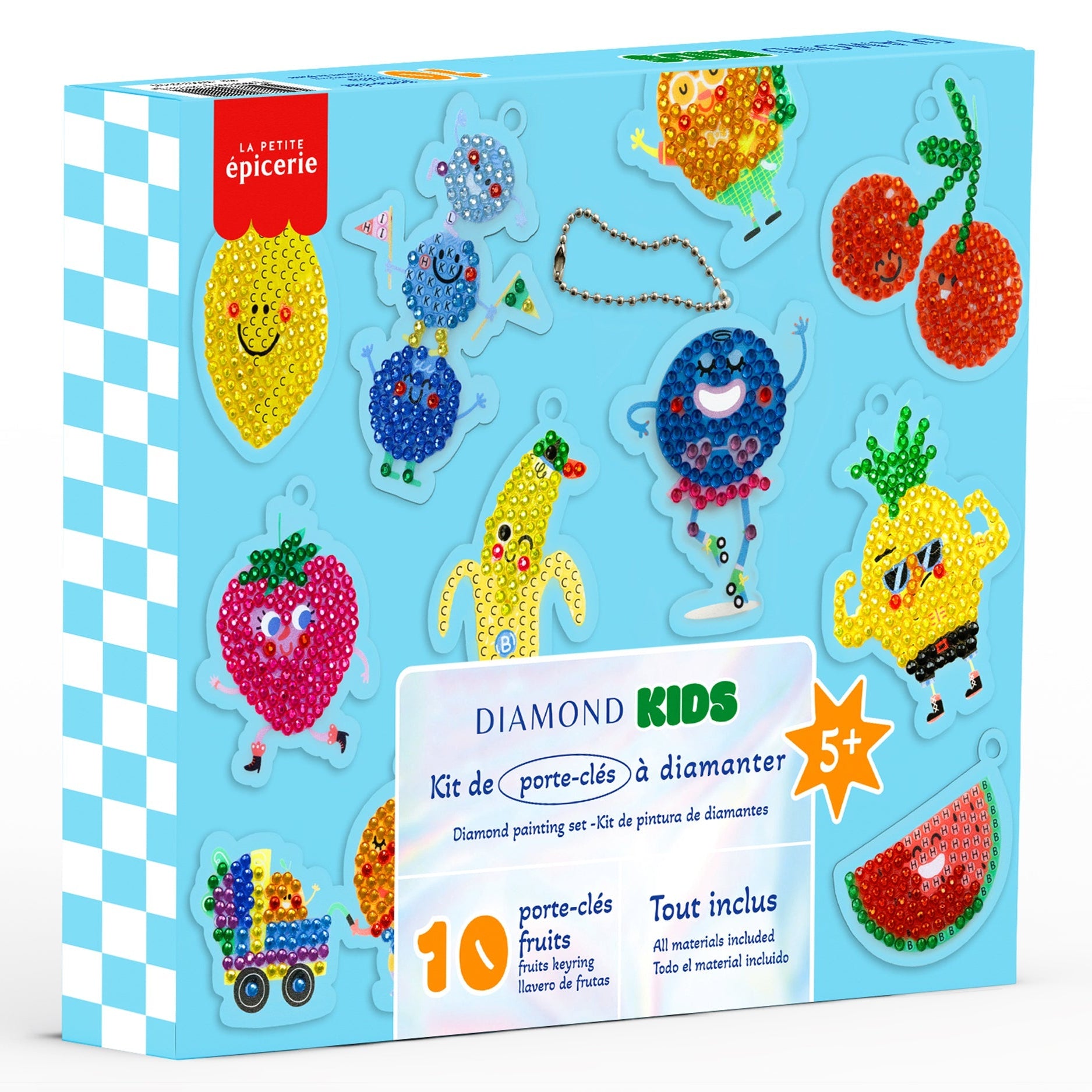 Porte-clés à diamanter - Kit Diamond Painting Kids