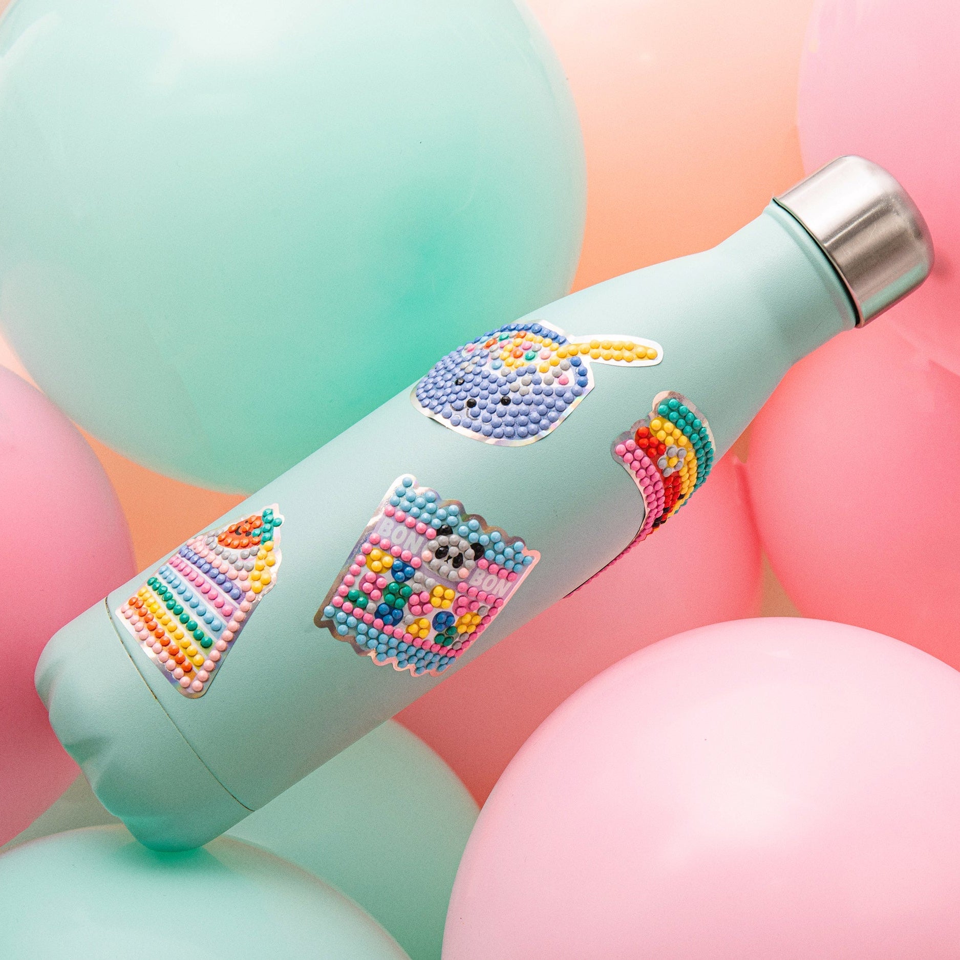 Lot de 12 stickers à diamanter Yummy - Kit Diamond Painting Kids