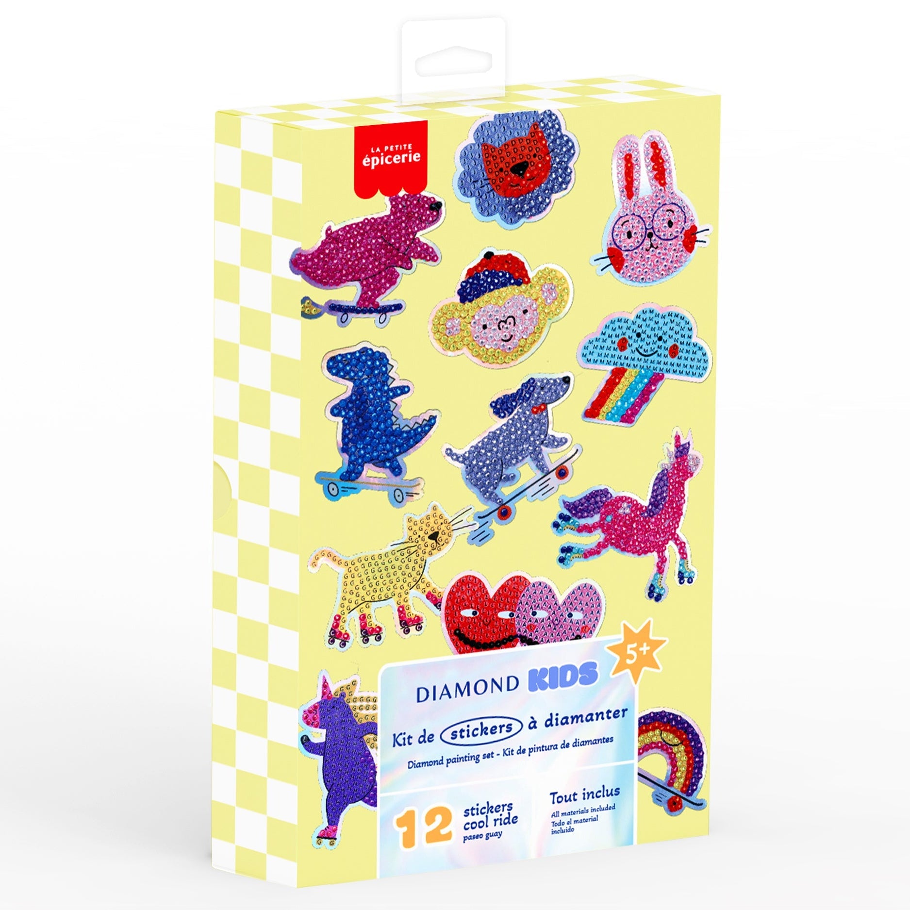 Lot de 12 stickers à diamanter Cool Ride - Kit Diamond Painting Kids