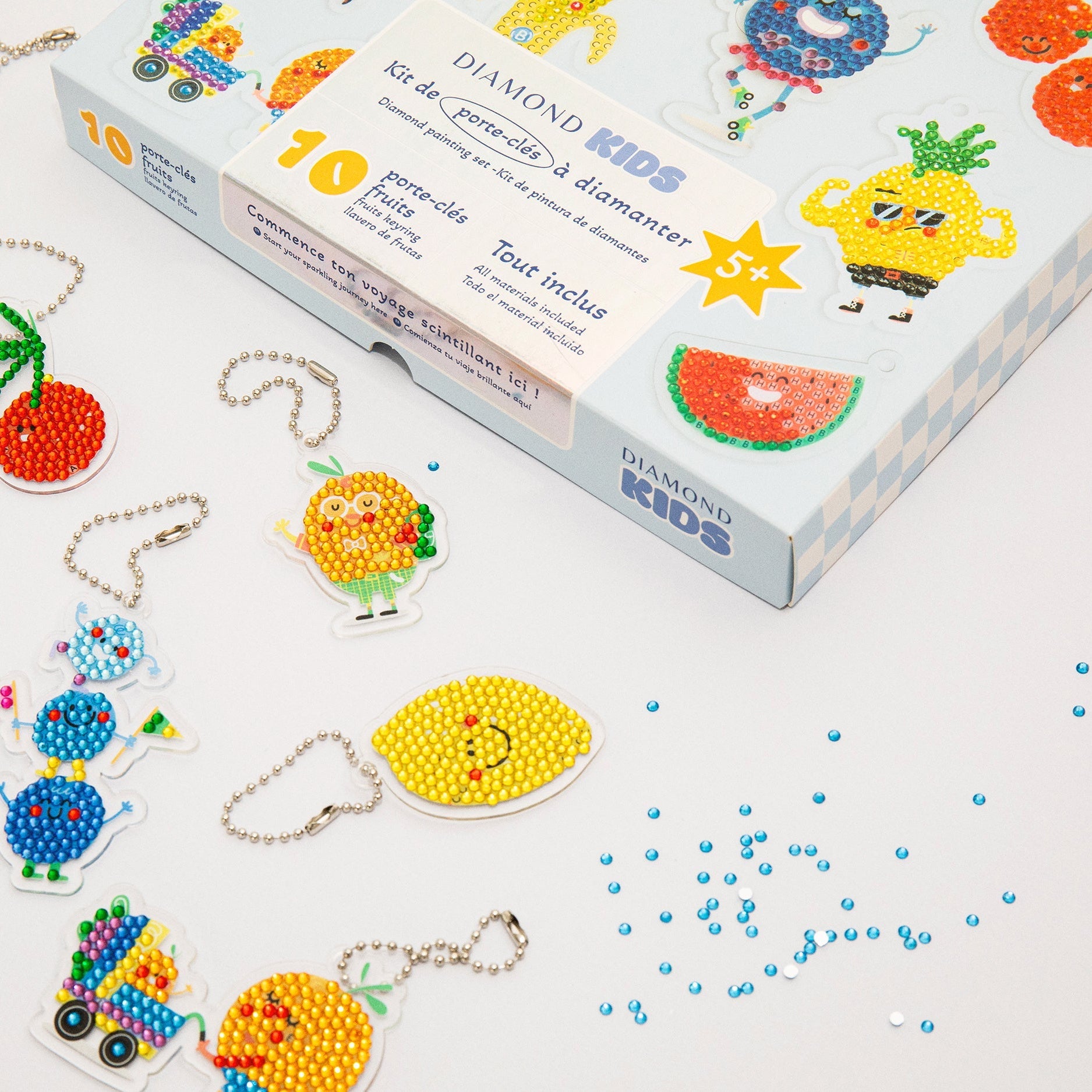 Porte-clés à diamanter - Kit Diamond Painting Kids