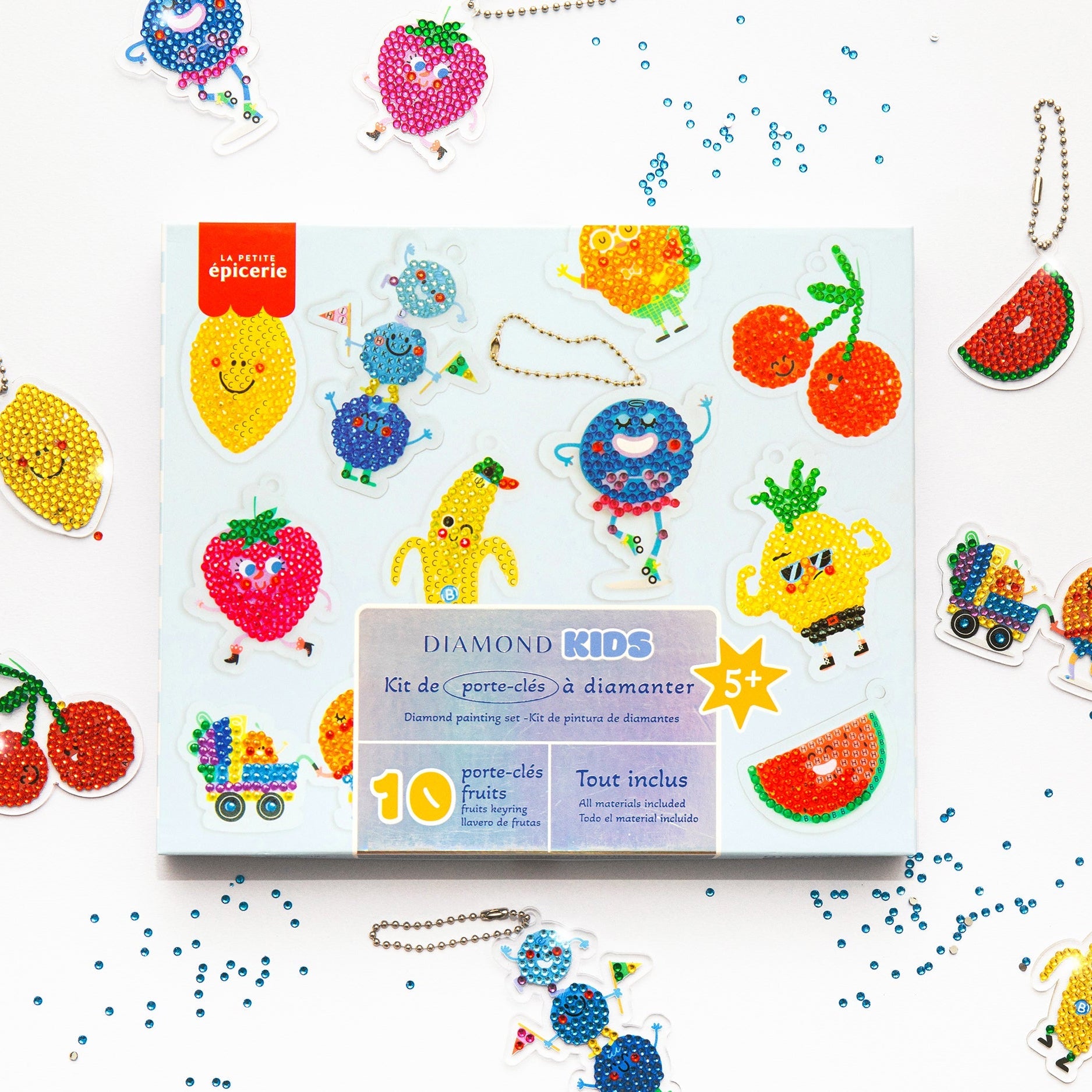 Porte-clés à diamanter - Kit Diamond Painting Kids