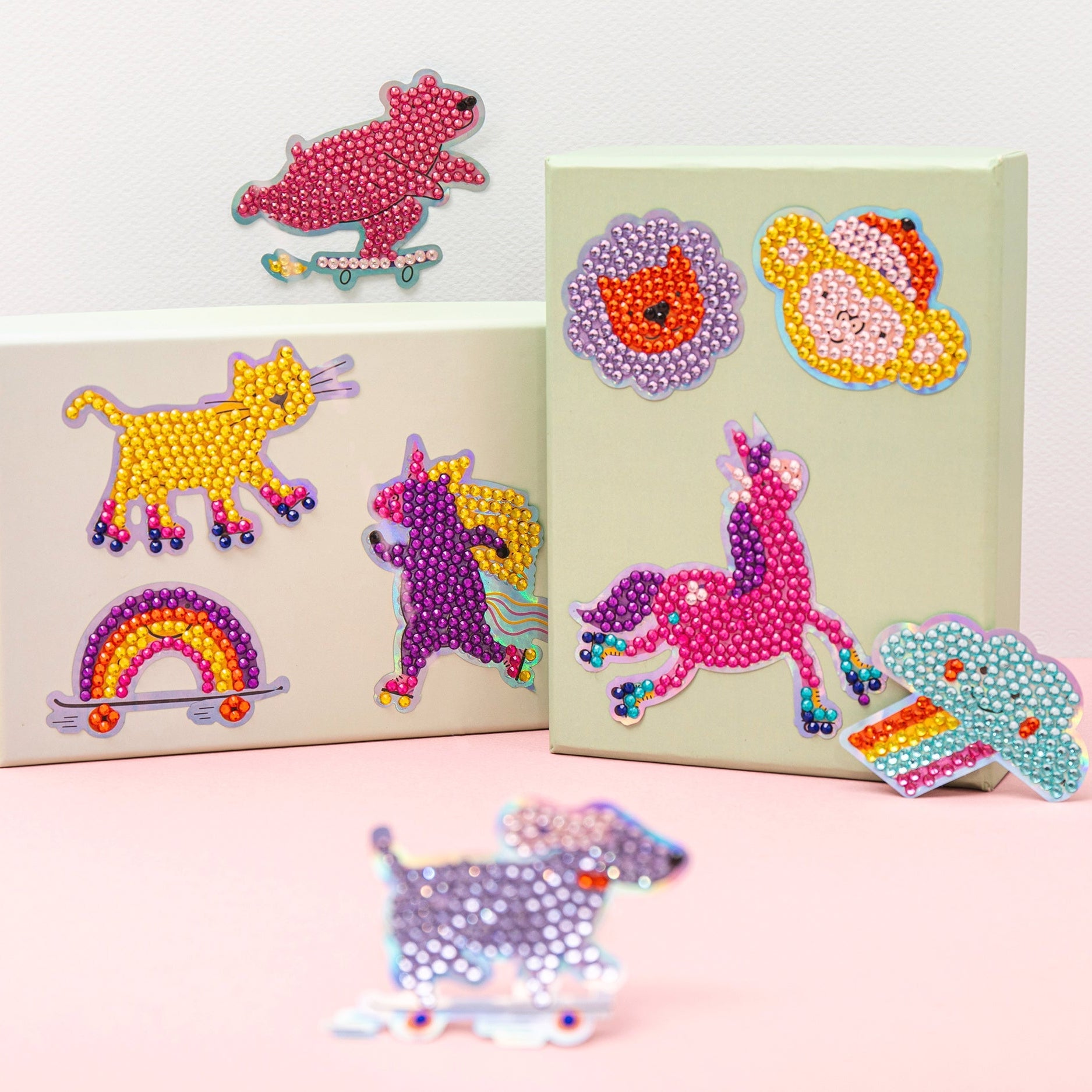 Lot de 12 stickers à diamanter Cool Ride - Kit Diamond Painting Kids