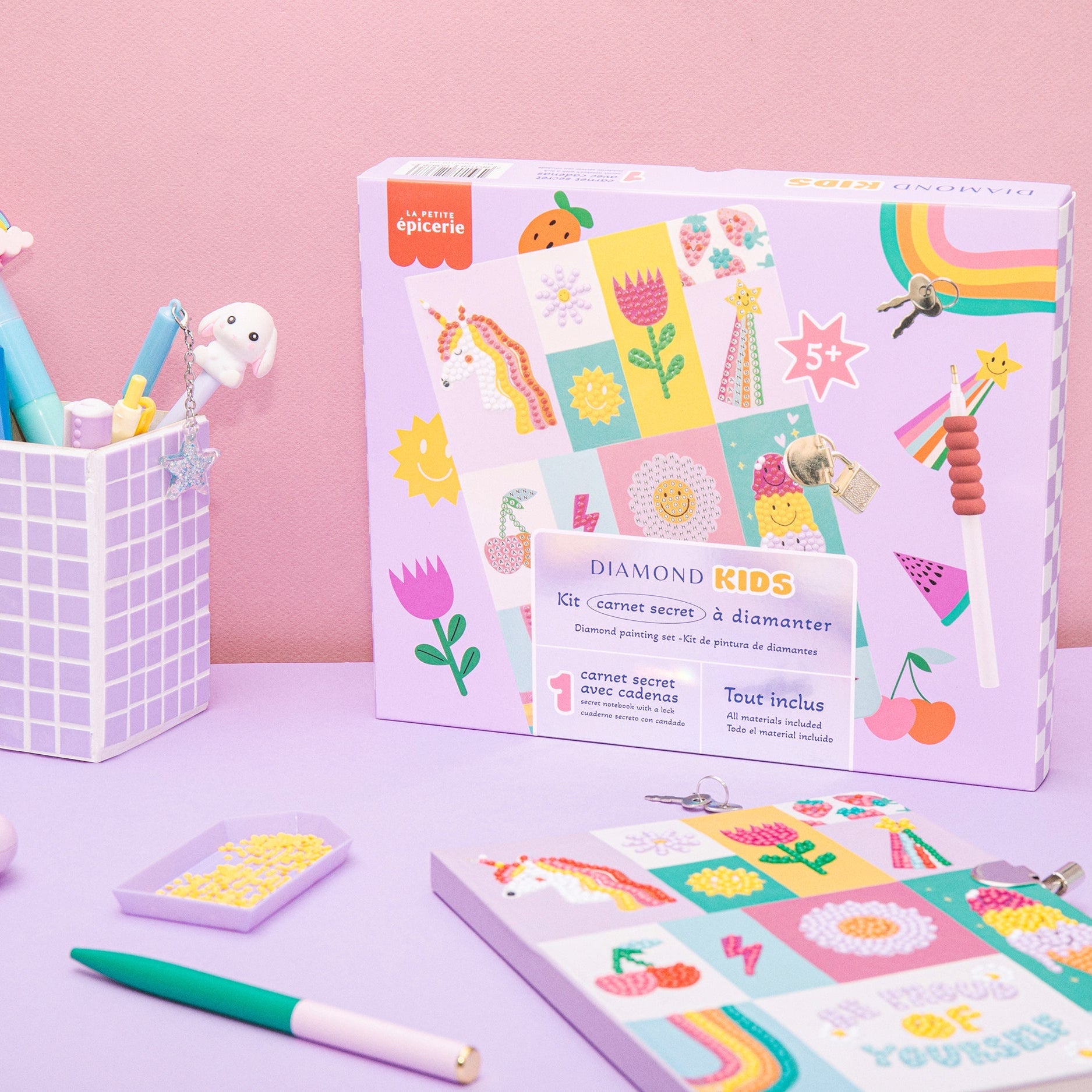 Carnet secret à diamanter - Kit Diamond Painting Kids